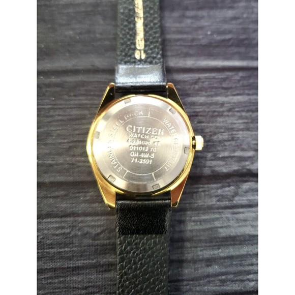 Rare Vintage Citizen Automatic Black Pattern 12-24hr Dial Watch 8200-4 Serviced - Picture 9 of 11